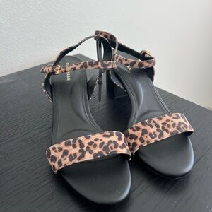 Cole Haan Women's Black and Animal Print Heels